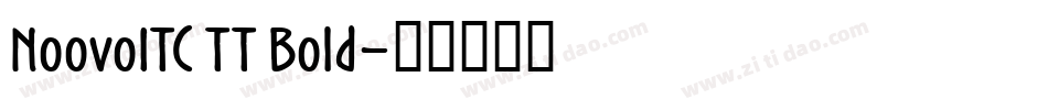 NoovoITC TT Bold字体转换